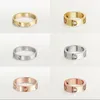 Womens ring designer love diamond ring fashion wedding band rose gold silver color luxury rings fashionable promise bague simple size 5-11 zb010