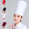 Berets Cotton Chef Hat Classic Regulowane Elastyczne gotowanie opaska na głowę gotowanie higieniczna czapka kuchnia