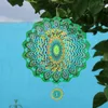 Decorative Figurines Peacock Wind Spinner Metal Rotating Yard Decoration Hanging Decor Kinetic Sculpture Chimes