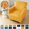 Chair Covers Elastic Velvet Club Tub Slipcovers Solid Color Armchair For Living Room Single Sofa Home Bar Counter El