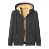 Mens Hoodies Sweatshirts Winter Thicken Zipper Lambwool Hooded Jackets Män Kvinnor Casual Thermal Streetwear Plus Size Coat 231031