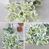 Decorative Flowers Simulated Plant Artificial White Edge Leaveshigh Quality Silver-edged Leafy Orchid Party Home Table Decoration Fake