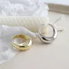 Korean Simple Silver Color Handmade Rings for Women Wedding Couple Creative Geometric Engagement Jewelry Gifts Fashion JewelryRings korean ring women silver