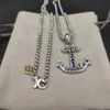 Дизайнер Dy Luxury Top Quality Cross Collece для мужчин Dy Dy Jewelry Retro Vintage Designer Jewelry Mens Mens Chain Silver Colles