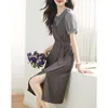 Work Dresses French Style Small Shirt Suspender Skirt Two-piece Set 2023 Summer Arrival Commuting Slimming Sets Medium Length Dress