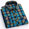 Męskie koszule na zwykłe koszule Plus 7xl 8xl 8xl Długie rękaw Bawełniany jesienna wiosna Purple Plaid Fashion Slim Fit Check