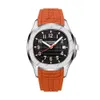 여성용 디자이너 다이아몬드 시계 PATK 5068 시계 2PV7 고품질 기계적 등 투명 UHR 35.6 Montre de Pateks Aquanaut Luxe Rubber Strap 3GW7L