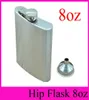 8oz Stainless Steel Hip Flask With Funnel Outdoor Portable Flagon 8 Ounce Hip Flasks Whisky Alcohol Stoup Wine Pot Whole3241405