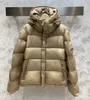 メンズパフジャケット冬女性コートファッションパフジャケットクラシックダウンパーカーコートレターストライプフード付きアウターウェアデタッチ可能23FW S-L