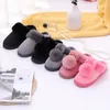 Slippers Fluffy Home Dames Winter Warme oren Vrouwelijke harige pluche huis Indoor Casual zachte schoenen