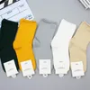 Kvinnliga strumpor kvinna solid kant sockbesättning vit bomull sox koreansk mjuk komfort stickad höst vinter casual damer vandring flygning