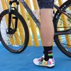 24カラーファッションサイクリングソックスブランド自転車靴下男性女性プロフェッショナル通気性スポーツソックスバスケットボールソックススポーツウェアアクセサリスポーツソックスメンズ