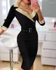 Vestidos casuais mulheres slim fit meia saia 2023 vendendo moda flash contraste lantejoulas borboleta vestido apertado