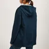 Kadın Trençkotları Yağmur Ceketleri Kaputlu Hafif Yağmur Ceketi Uzun Kollu Zip Çizme Cepleri Windbreaker Sonbahar Giysileri