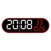 Wanduhren, LED-Digitaluhr, Fernbedienung, elektronische Stummschaltung mit Temperatur, Datum, Woche, Anzeige, 15-Zoll-Timing-Funktion 231030