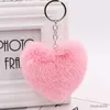 Chaîne de téléphone portable en peluche boule porte-clés amour téléphone portable porte-clés doux artificiel lapin cheveux boule voiture porte-clés dames sac pendentif bijoux R231031