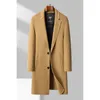 Misto lana da uomo Lunghezza media 70 Stile inglese double face Moda con fodera in piumino Tinta unita casual 90 Cappotto d'anatra bianco 231031