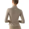 Chaqueta definida de LU-88, trajes de yoga con cuello redondo, chaleco, top recogido, ropa deportiva para gimnasio y fitness, ropa de entrenamiento para mujer, chaqueta gruesa y cálida