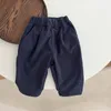 Pantolon Sonbahar Kış Retro Çocuk Boy Corduroy Kalın Pantolon Kız Bebek Gevşek Yürütüllü Günlük Çocuklar Pamuk Toddler Giysileri 231030