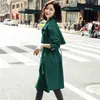 Damski okopa płaszcza beżowa brytyjska płaszcz dla kobiet swobodny koreański styl luźny koronkowy kurtka wiatraka 2023 Wiosenna jesień