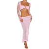 Rokken Boho Chic 2-delige gehaakte roksets voor dames - Y2K-stijl crop top en bodycon sexy zomer strandkleding baden