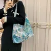 Сумки на ремне Сумки Женская сумка через плечо с цветочным принтом, повседневная парусиновая сумка большой вместимости, женские модные сумки для покупок, стильные дизайнерские сумки