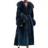 Manteau d'hiver en fourrure pour femmes, veste moelleuse S pour Faux Streetwear