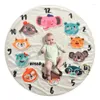 Coperte Coperta Pografia Per Bambini Morbida Flanella Rotonda Po Sfondo Animale Nato Prop