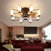 Large Ceiling Light With Fan Lamp 220V 110V Bedroom Restaurant Home Chandelier Living Room Frequency Conversion