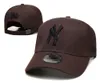 Diseñador Sombrero de lujo hombres para mujer Gorra de béisbol Diseño de moda Gorra de béisbol Equipo de béisbol Carta de cubo Carta unisex NY Gorros 48 colores N-48