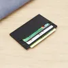 カード所有者の男性スリムホルダー本物の革のクロスパターンウォレット薄いお金ミニ小さなIDケース男性財布