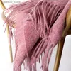 Scarves % real wool winter ladies scarf autumn warm scarf shawl white high-end cashmere scarf luxury Pashmina blanket Q231031