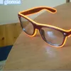 Super Brightness And High Quality Orange Color El Wire Neon Light Glasses With Dc3v Battery Inverter