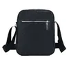 Vertical boys shoulder bag pu leather zipper pocket change bag black printed men's bag diagonal backpack #1603