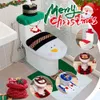 Couvre-siège de toilette mignon Noël créatif père Noël tapis de salle de bain fournitures de Noël pour la maison année Navidad cadeau décoration 2023 231031