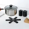 Tafelmatten creatief dineren zwart opvouwbare niet-slip hittebestendige potmat keuken accessoires