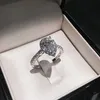 Vecalon Water Drop Promise Ring 925 Sterling Zilver 3ct Diamond Engagement Wedding Band Ringen Voor Vrouwen Sieraden Gift257T