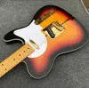 Custom Merle Haggard Tuff Dog Electric Guitar 3 Tone Sunburst Color Quilted Maple White Pearl Tuners Gold Hardware