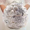 Flores de casamento personalização romântica buquê de noiva strass broche de dama de honra segurando