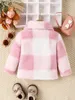 Rompers Fall Girl Outfit Pink Arctic Fluffy Coat Winter Casual Jacket Baby Clothing Warm Top Cute 231031
