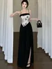 Arbeit Kleider Schwarz Vintage Koream Mode Zwei Stück Set Frauen Elegante Party Mini Hosen Weibliche Designer Tops Casual Split 2023