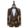 Costumes pour hommes Blazers Paillettes à la mode Chanteur pour hommes Performance sur scène Hôte Robe Costume Manteau Veste Tuxedo Messieurs Mariage Marié 231030