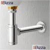 Altre forniture per WC da bagno Iibizza Scarico per lavabo Ottone cromato Lavandino per bagno Sifone Scarichi Sifone per bottiglie con kit P-Trap Tubo di scarico Dhlml