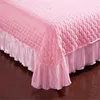 Bedding sets Pink Lace Princess Wedding Luxury Set King Queen Size Silk Cotton Stain Bed set Duvet Cover Bedspread Pillowcase 231030