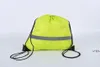 Drawstring Backpack Bag with Reflective Strip Cinch Sack Backpack for School Yoga Sport Gym Traveling RRF133607265821