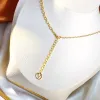 Mulheres designer pulseira colar de ouro luxo designer jóias flor letras pingentes moda linda pulseiras marca womens correntes bijoux