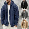 Mens Hoodies Sweatshirts Fleece Hoodie Coats Sonbahar Kış Kış Vintage Zip Kapşonlu Ceket Sıcak Sıcak Siyah Mavi Üstler 231031