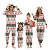 Famille correspondant tenues Noël mère père enfants 2023 pyjamas ensemble bébé bonhomme de neige citrouille cerf imprimé vêtements de nuit look de Noël 231030