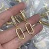 Moda orelha garanhão para mulheres designer brincos charme ouro hoop studs moda diamantes letras brinco de luxo marca jóias senhoras elegante jóias com caixa nova
