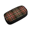 Green Tartan Plaid Pencil Cases For Girl Boy Large Storage Pen Box Bag Stationery